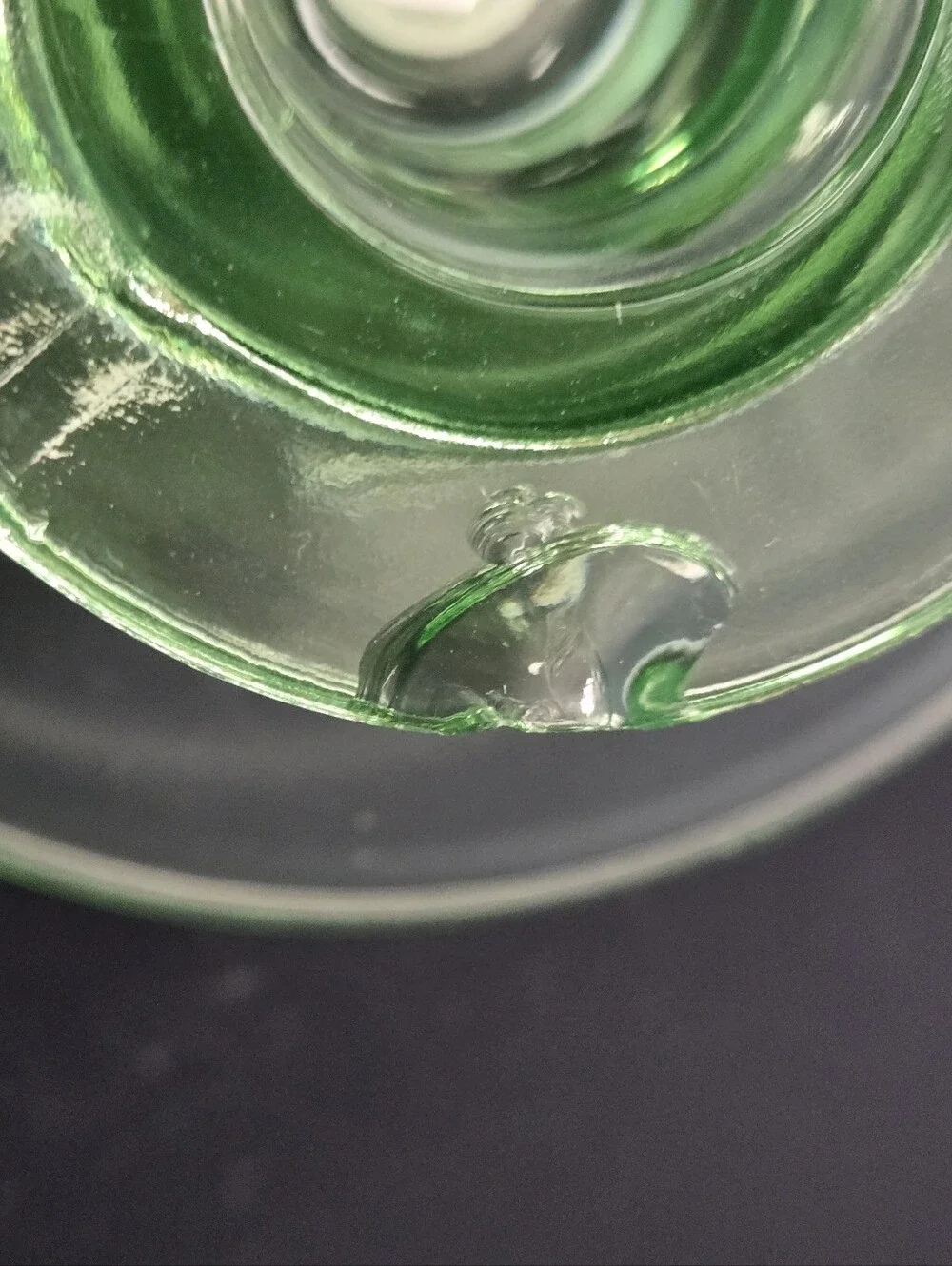 Vintage Green Depression Uranium Glass Candlestick Holders (2) R.E.A.D.